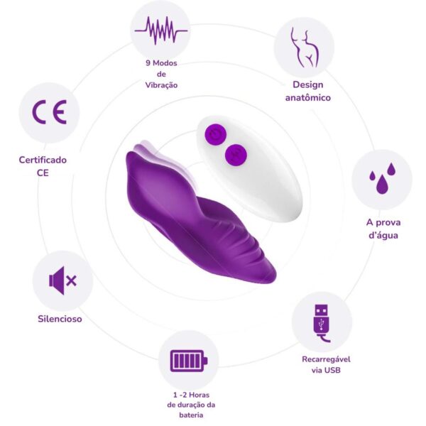 CALCINHA VIBRATÓRIA 9 MODOS C/ CONTROLE REMOTO - Image 3