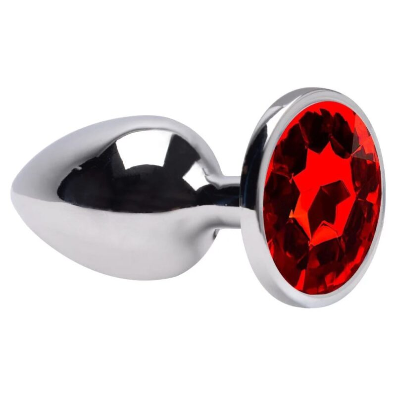 plug anal com joia vermelho tamanho P