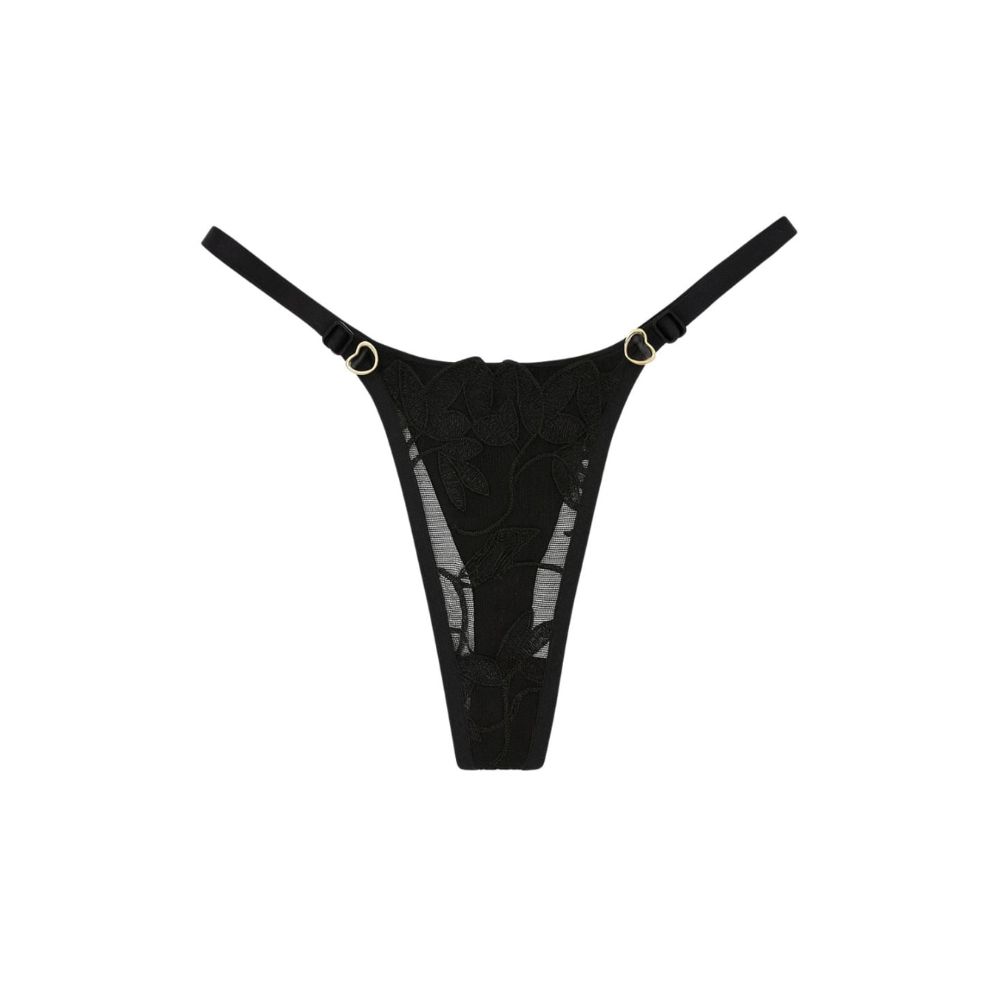 CALCINHA FIO DENTAL TULE BORDADO FLOWERS - Imagem 2