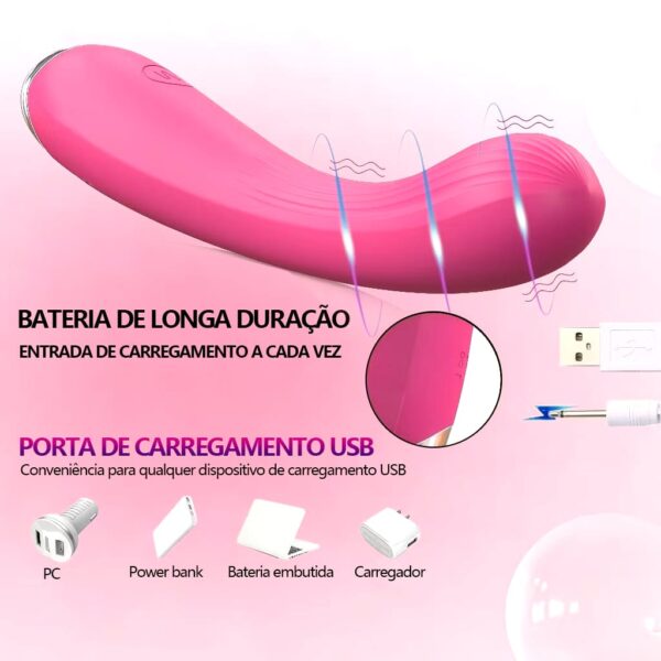 VIBRADOR PONTO G EM SILICONE - Imagem 4