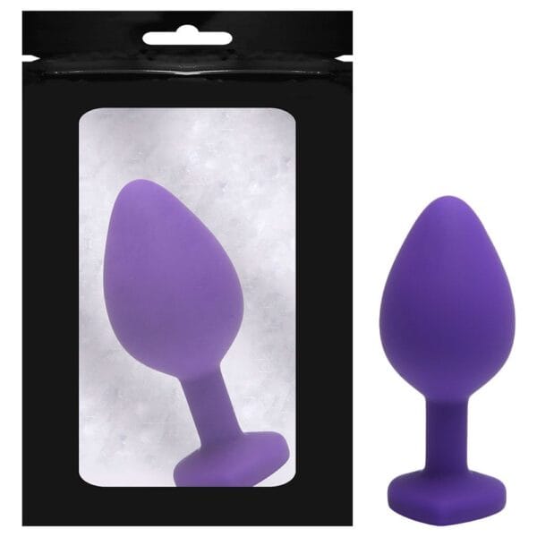 PLUG ANAL EM SILICONE COM PEDRA CORAÇÃO M - Imagem 5