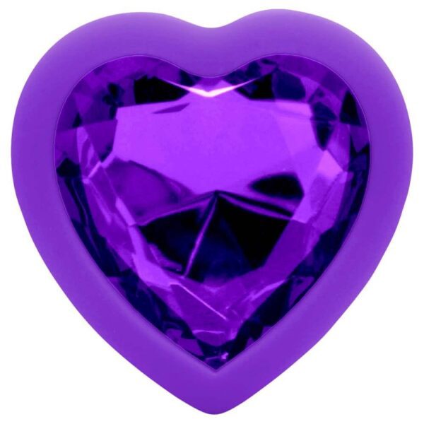 PLUG ANAL EM SILICONE COM PEDRA CORAÇÃO P - Imagem 5