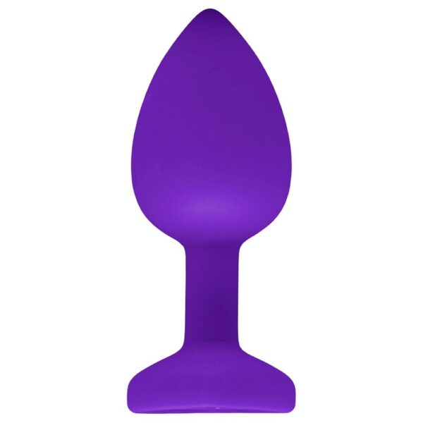 PLUG ANAL EM SILICONE COM PEDRA CORAÇÃO P - Imagem 3