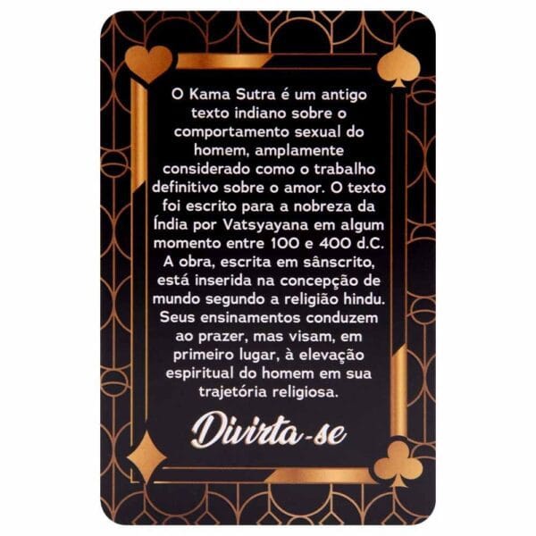 Baralho Kama Sutra soft 55 cartas Copag com ilustrações de posições