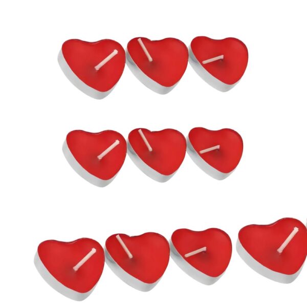 MINI VELAS DECORATIVAS CORAÇÃO KIT COM 10 UNIDADES - Imagem 4