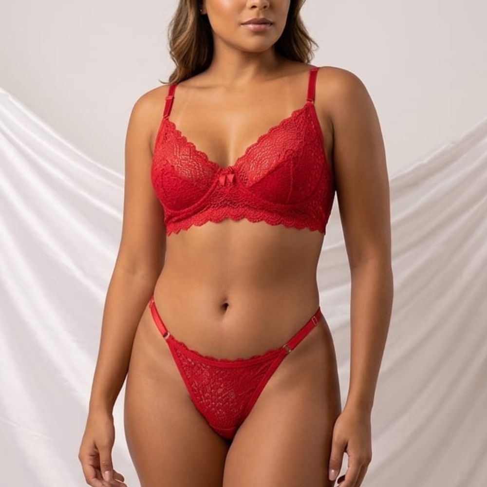 Conjunto em Renda com Aro Sensação