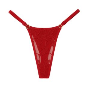 Calcinha Tule Bordado Vermelho