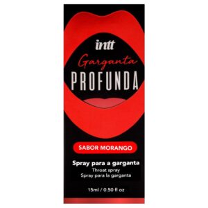 Garganta Profunda Spray 15ml Intt embalagem morango