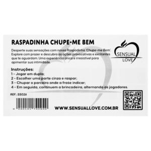Raspadinha Chupe-me Bem da Sensual Love verso