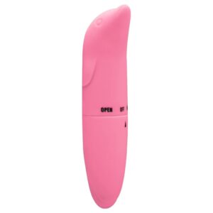 Vibrador Golfinho com Toque Aveludado Rosa