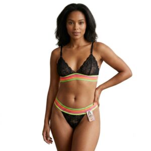 Conjunto Lingerie Ana em Renda com Elástico