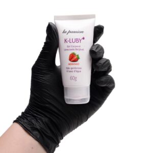 Lubrificante K-Luby Beijável 60G Sofisticatto na mão